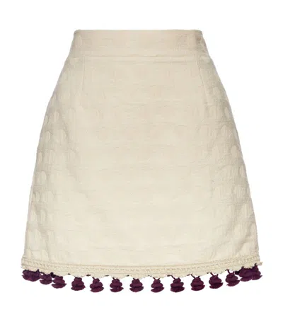 LA DOUBLEJ LA DOUBLEJ FRINGED BAIA MINI SKIRT