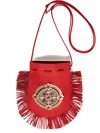 La Doublej Fringed-edge Clutch Bag In Red