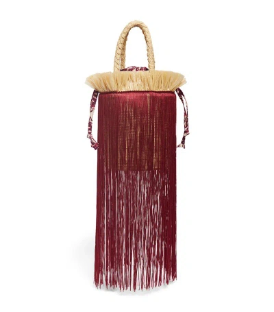 LA DOUBLEJ LA DOUBLEJ FRINGED FERIA TOP-HANDLE BAG