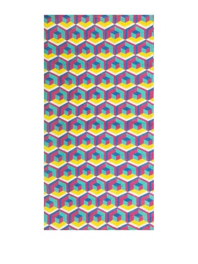 La Doublej Geometric Large Napkins In Multi