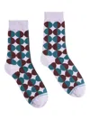 La Doublej Geometric-pattern Cotton-blend Socks In Purple