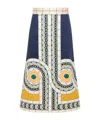 La Doublej Geometric Pattern Medium-length Skirt In Multicolor