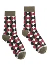 La Doublej Geometric-pattern Socks In Green