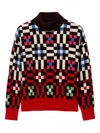 La Doublej Geometric-pattern Sweater In Multi