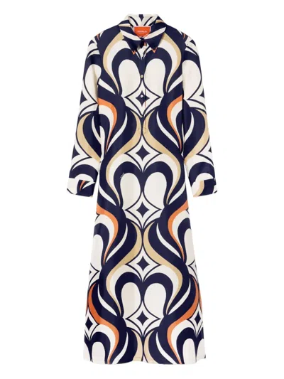 La Doublej Geometric-print Dress In Multi