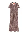 La Doublej Geometric-print Dress In Brown