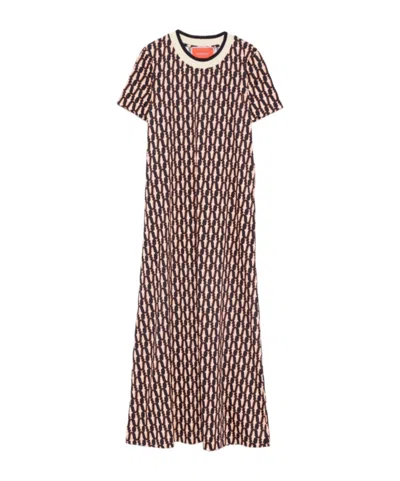 LA DOUBLEJ GEOMETRIC-PRINT DRESS
