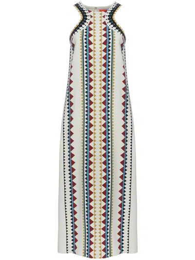 La Doublej La Double J Racer Printed Maxi Dress In Multicoloured