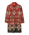 La Doublej Geometric-print Mini Day Dress In Red