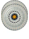 La Doublej Geometric-print Porcelain Dessert Plates (set Of Two) In Blue