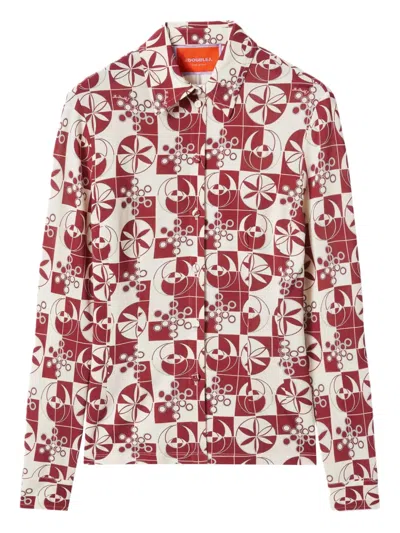 LA DOUBLEJ GEOMETRIC-PRINT SHIRT