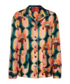 La Doublej Geometric-print Silk Shirt In Multicolor