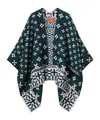 La Doublej Geometric-pattern Cape In Green