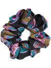 La Doublej Giga Abstract-pattern Scrunchie In Green