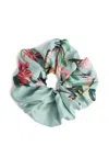 La Doublej Giga Floral Scrunchie In Blue