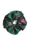 La Doublej Giga Jacquard-pattern Scrunchie In Green