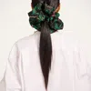 La Doublej Giga Jacquard-pattern Scrunchie In Green