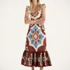 La Doublej Gingerbread Cotton-blend Midi Dress
