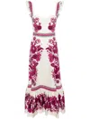 La Doublej Gingerbread Floral-print Maxi Dress In Zodiac Placée Purple