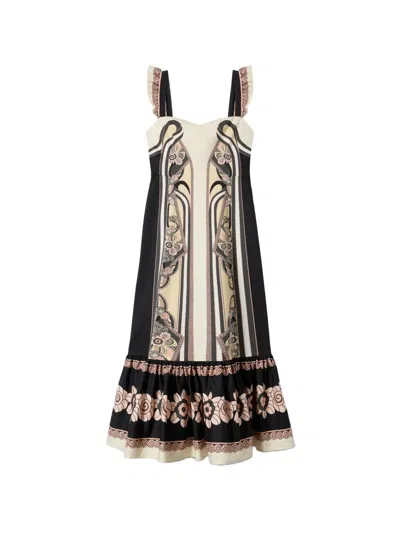 La Doublej Gingerbread Ruffled Floral Dress In Multi