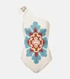 La Doublej Goddess Printed One-shoulder Swimsuit