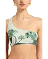 La Doublej Goddess Top Placee In Green