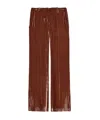 La Doublej La Double J Good Butt Flared-leg Velvet Trousers In Brown