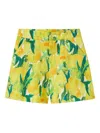 La Doublej Good Butt Floral-print Shorts In Green