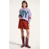 La Doublej Animal-print Shorts In Purple