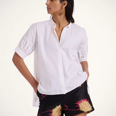 La Doublej Grace Shirt In Solid White
