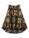 La Doublej Granita Ruffled Printed Top In Multi