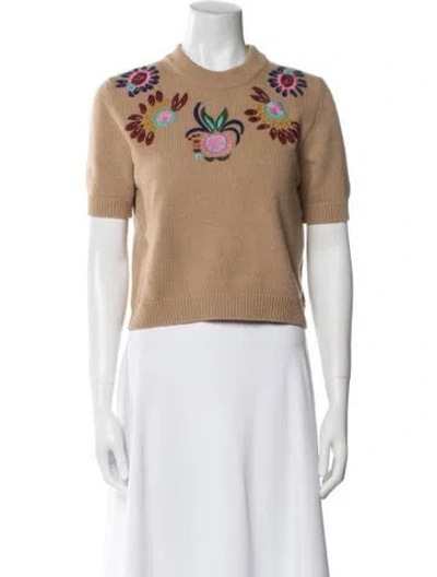 Pre-owned La Doublej Graphic Print Crew Neck Sweater In Neutral