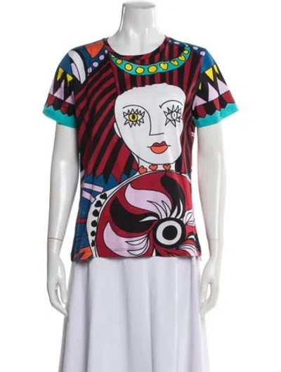 Pre-owned La Doublej Graphic Print Crew Neck T-shirt In Multi