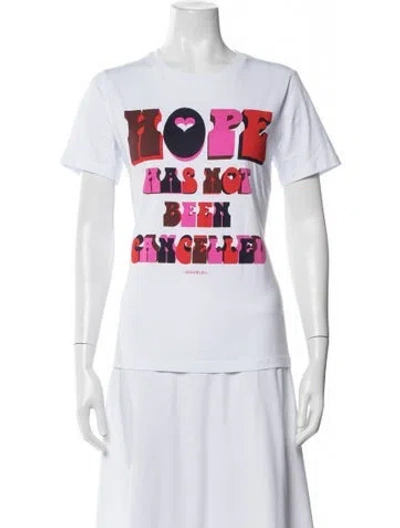 Pre-owned La Doublej Graphic Print Crew Neck T-shirt In White