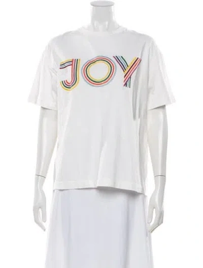Pre-owned La Doublej Graphic Print Crew Neck T-shirt In White
