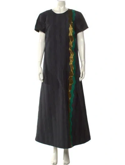 Pre-owned La Doublej Graphic Print Long Dress In Multi