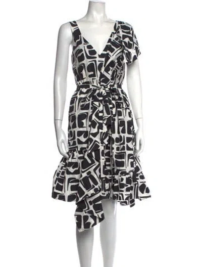 Pre-owned La Doublej Graphic Print Mini Dress In Black