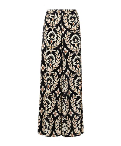 La Doublej Graphic-print Palazzo Trousers In Black