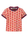 La Doublej Itty Bitty Double Binding Ringer T-shirt In Orange