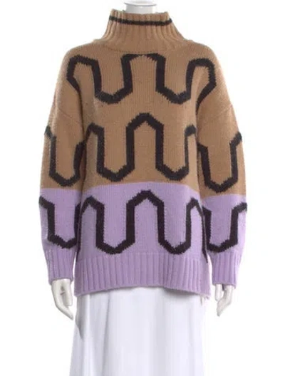Pre-owned La Doublej Graphic Print Turtleneck Sweater In Neutral