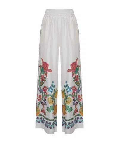 La Doublej Graphic Printed Wide Leg Pants In Multi