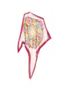 La Doublej Graphic-print Silk Shawl In Pink