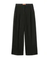 La Doublej Grid-pattern Cotton Trousers In Black