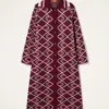 La Doublej Jacquard-knit Coat In Brown