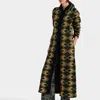 La Doublej Half-light Jacquard Wool Maxi Coat In Half-light Black