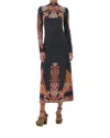 La Doublej Halle Dress In Totem Placée Blue