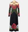 La Doublej Halle Printed Satin Maxi Dress In Multi