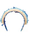 La Doublej Halo Raffia Hairband In Neutrals