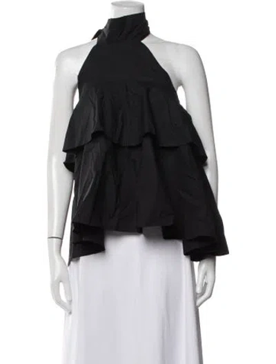 Pre-owned La Doublej Halterneck Sleeveless Blouse In Black