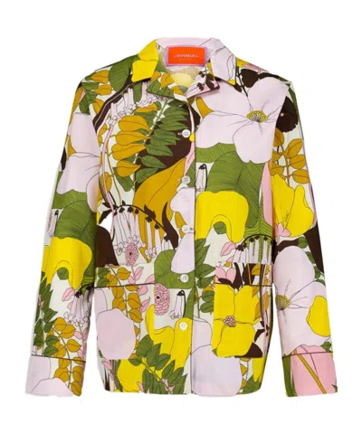 LA DOUBLEJ HAMMOCK FLORAL-PRINT COTTON SHIRT